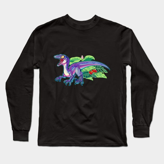 Raptor Blue Long Sleeve T-Shirt by Colordrilos